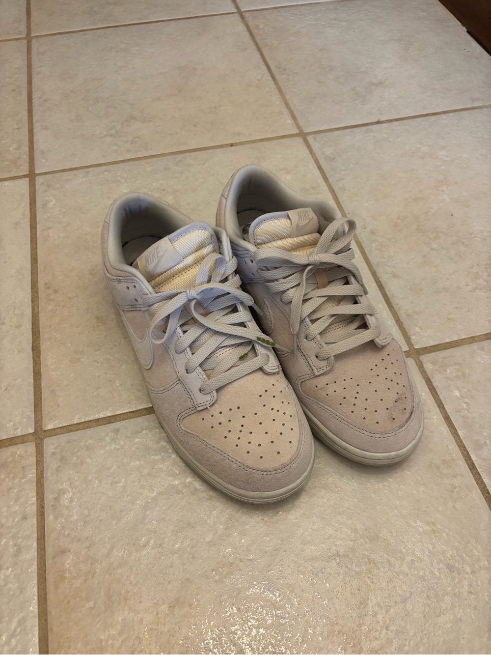 Nike Men’s Low-Top Suede Sneakers in Light Taupe